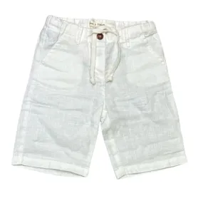 White Linen Bermuda Shorts