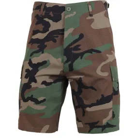 Woodland Camouflage - Military RIP-STOP BDU Shorts Tactical Army Lightweight Cargo Shorts