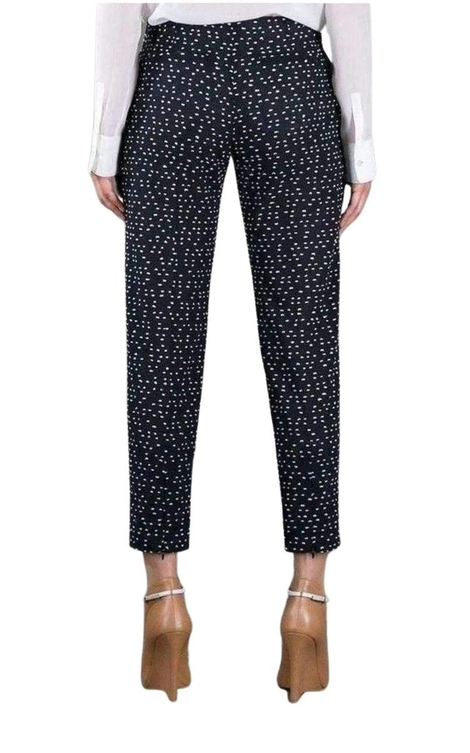 Wool Blend Pattern Trousers