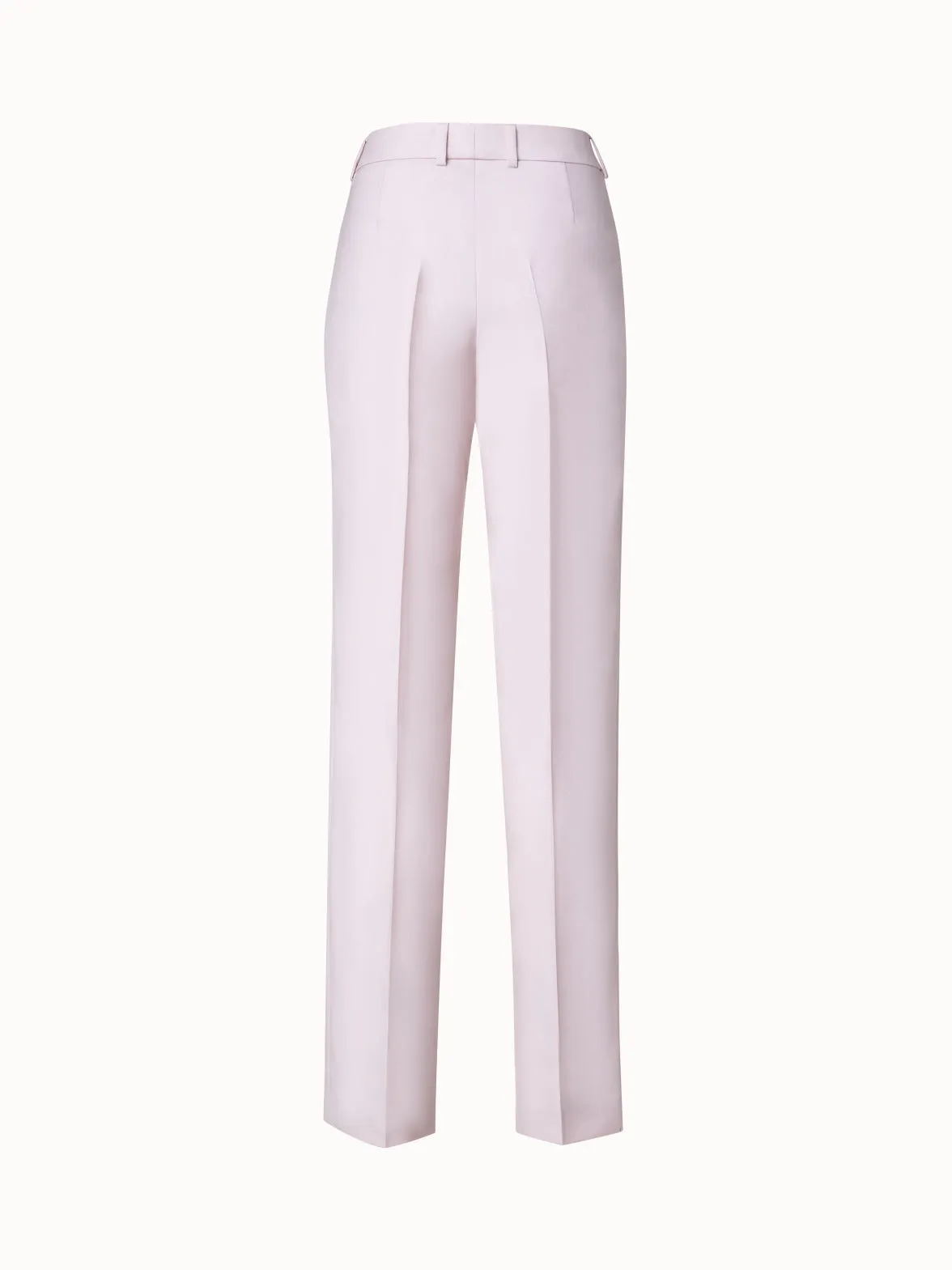 Wool Gabardine Straight Leg Pants