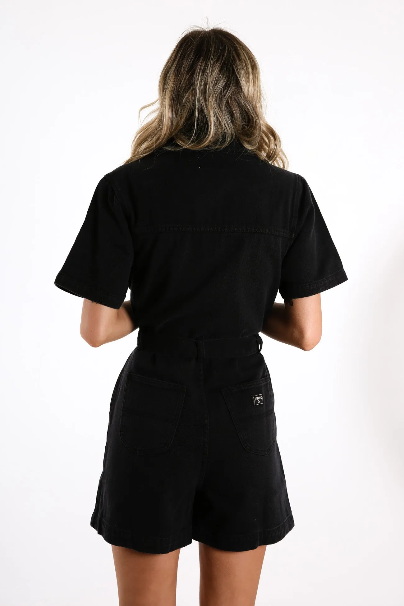 Zip Through Coverall Carbon Black